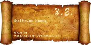 Wolfram Emma névjegykártya