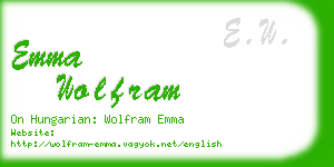 emma wolfram business card